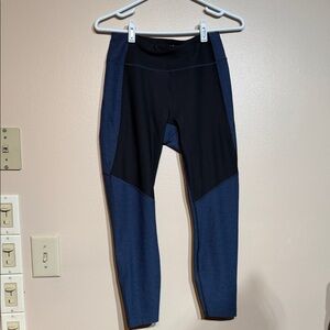 Outdoor Voices Blue and Black Leggings